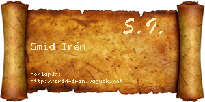 Smid Irén névjegykártya