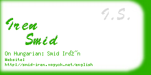 iren smid business card